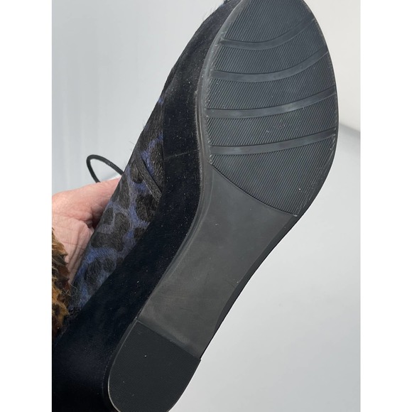 NEW NWT Nicole Laser Blue Leopard Animal Print Platform Leather Shoe Sz 8.5 & 10 - Picture 7 of 11